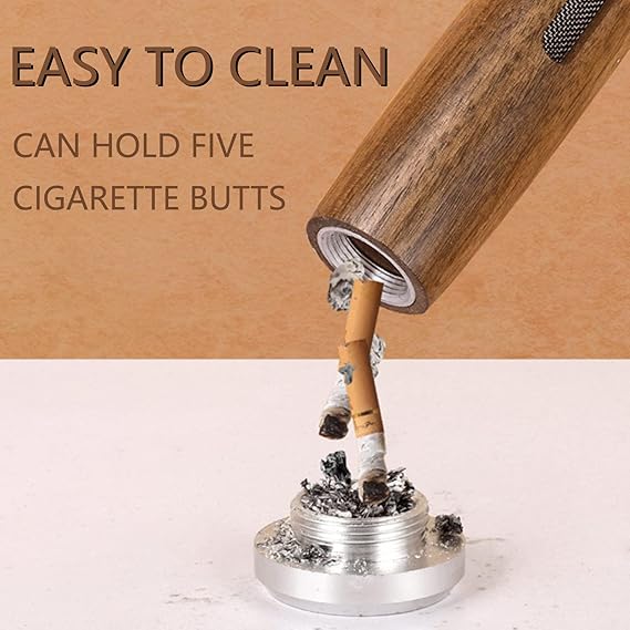 Wooden Handheld Portable Ashtray