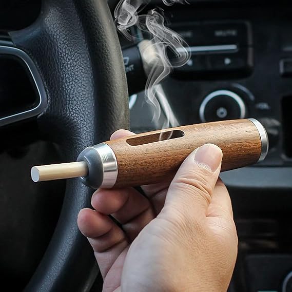 Wooden Handheld Portable Ashtray