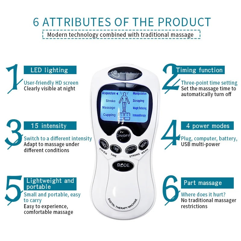 Digital Therapy Machine Massager for Muscle Relax, Pain Relief, Fat Burning