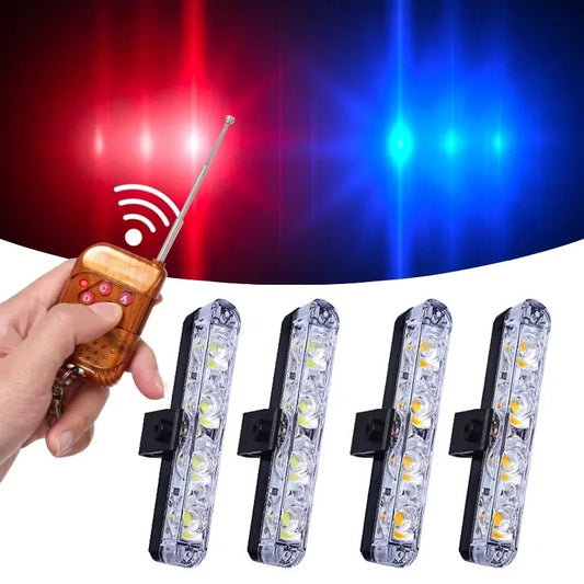 Pack of 4 LED Car Grill Flashers